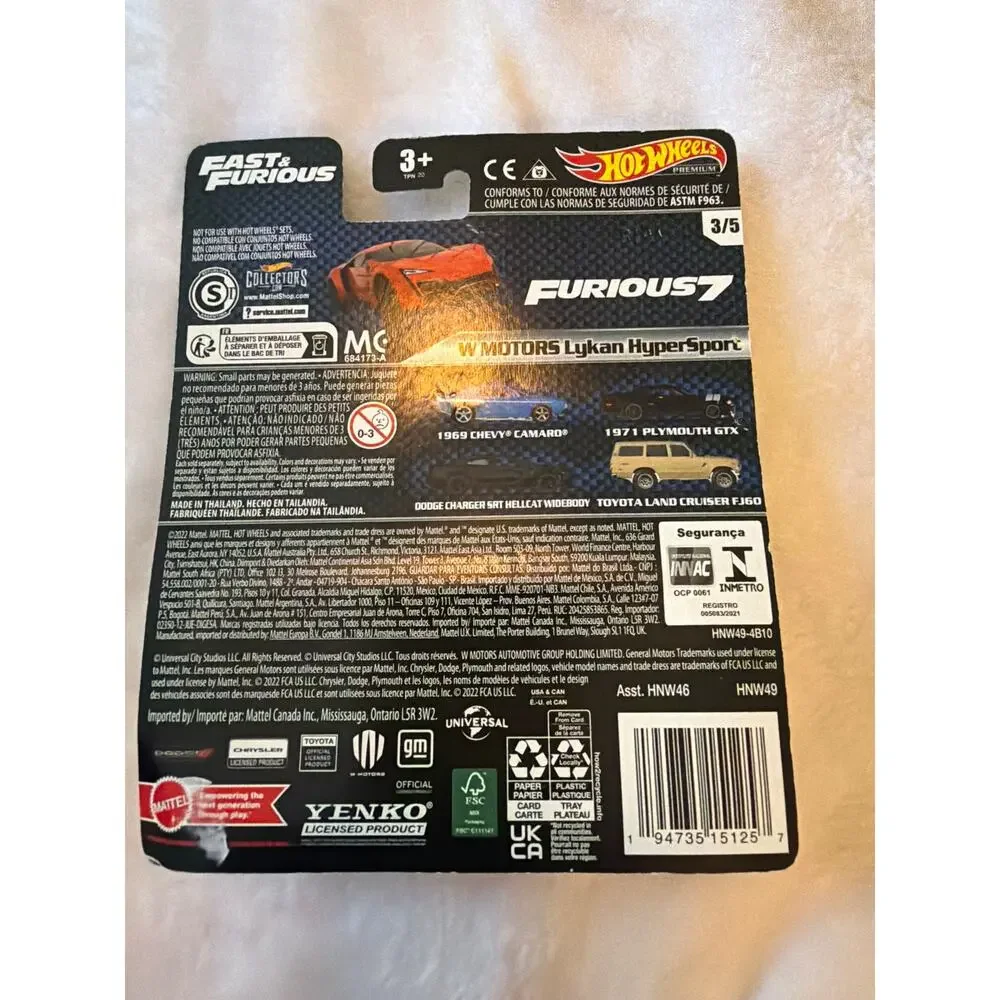 Hot Wheels Premium Fast & Furious W Motors Lykan HyperSport Red 3/5 Sealed
